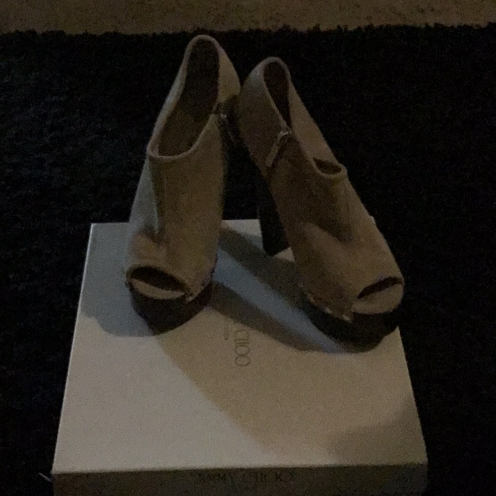 Jimmy Choo Urge Hazel Suede Clog Heels
